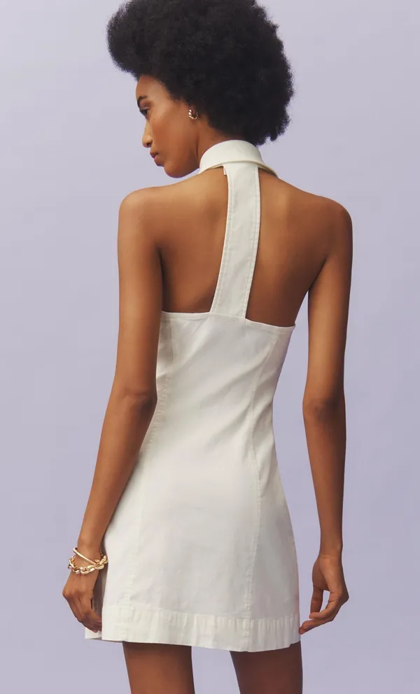 NEW WITH TAG The Amelia Collared Mini Ivory Dress by Maeve Large - Image 7
