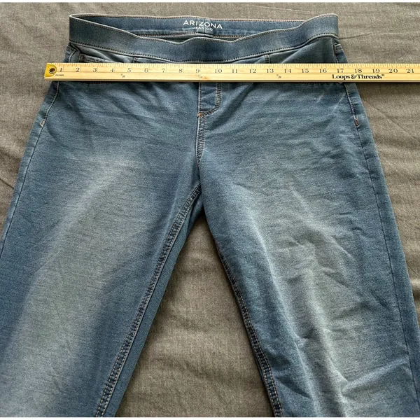 Arizona Jean Co Womens Plus Jegging Light Wash Blue Pull On Denim Pants 18.5 - Image 9