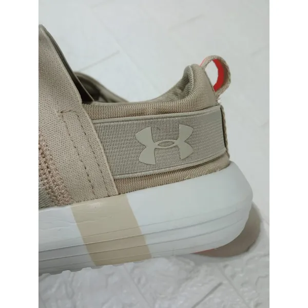 Under Armour UA Womens Vibe Elastic Slip On Lace Up Sneakers Beige Size 7 - Image 6