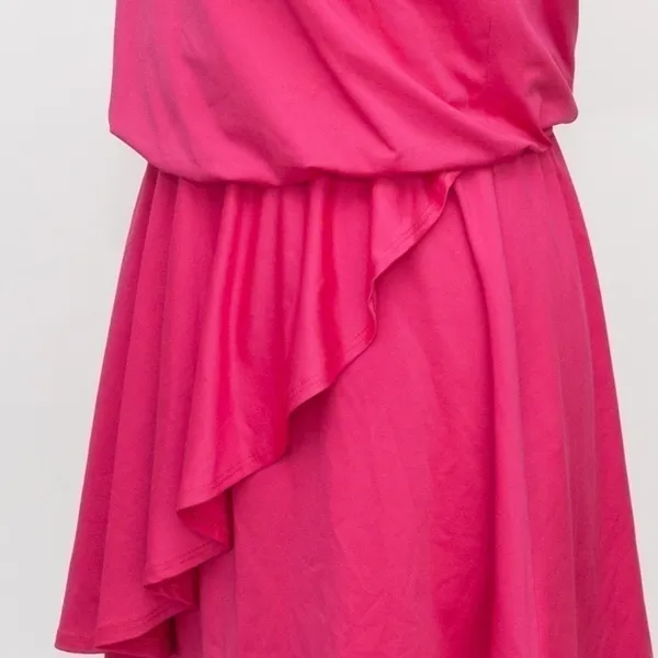 Black Halo. Pike High Neck Drape Front‎ Mini Dress. - Image 5