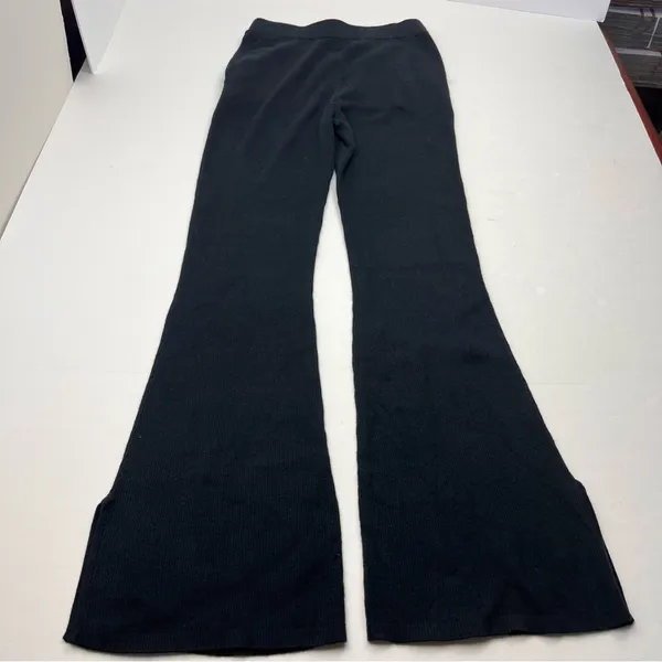 Favorite Daughter Cotton Cashmere Blend Ribbed‎ Pants Women Size XS Black Flare - Image 8