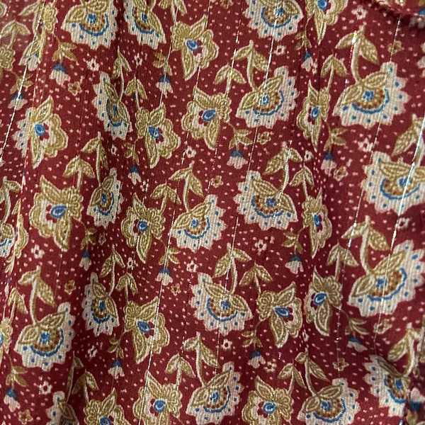 NWOT..American Eagle Women's Boho Peasant Bell Sleeve Burgundy Floral Blouse - Image 7