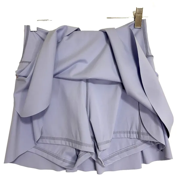 Womens Tennis Skort Sz S Light Blue Cross Over High Waisted Athletic Golf Pocket - Image 2