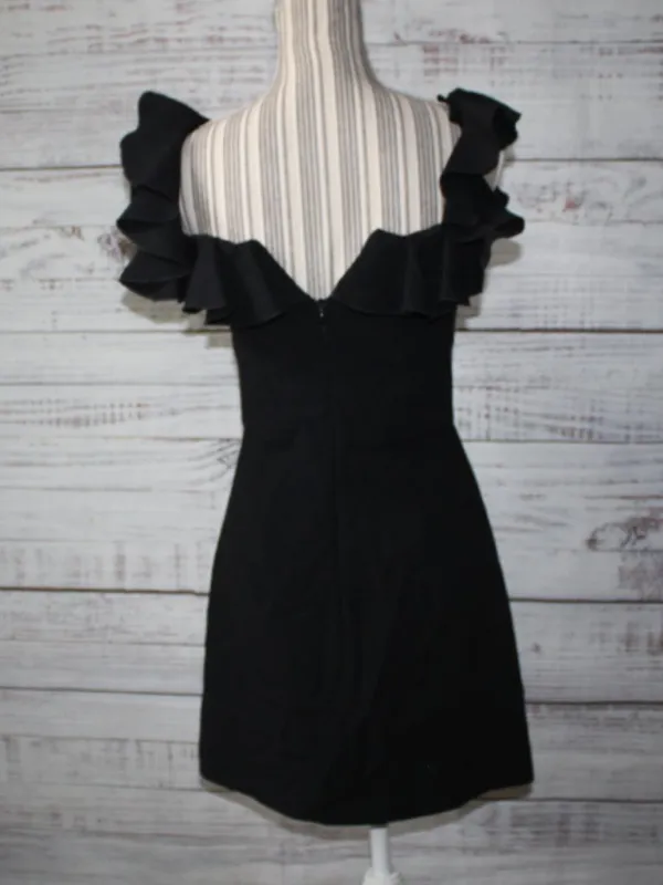 French Connection Whisper Light Ruffle Mini Dress Size Xsmall - Image 5