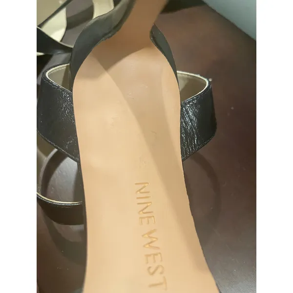 Nine West Womens Black Ankle Strap Heels Size 8 - Image 6