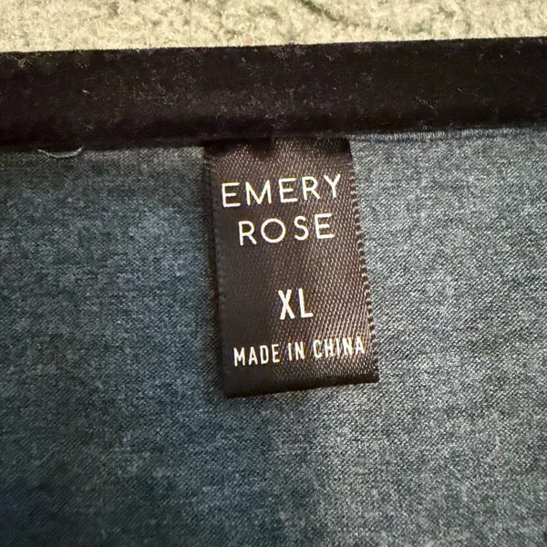 Emery Rose Sleeveless Romper Gray XL Casual Minimalist Loungewear - Image 2