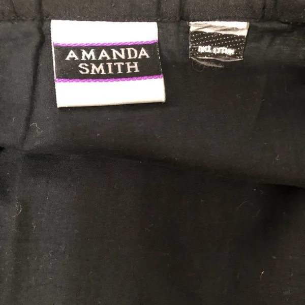 Vintage 90s y2k Amanda smith floral‎ embroidered black pink skirt waist 38” - Image 2