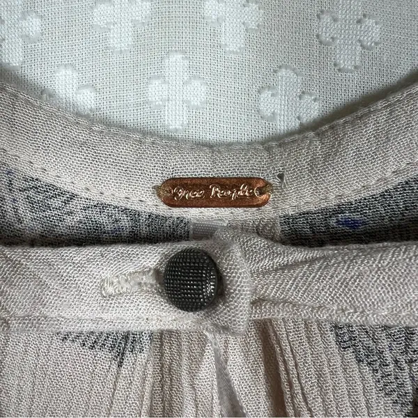 Free People Cream Black Diamond Print‎ Tree Swing Dress - Image 3
