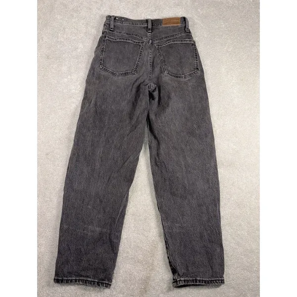 Madewell Jeans Womens‎ 23 Black Washed Balloon Relaxed Tapered High Rise Barrel - Image 6