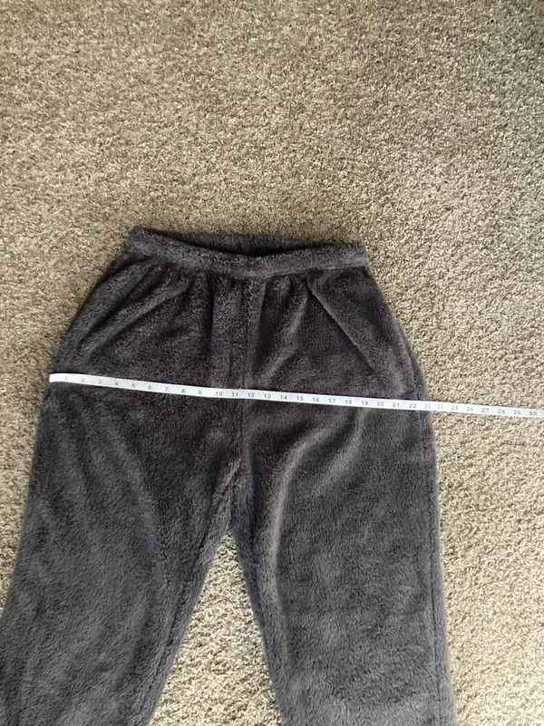Women’s XL Dark Gray Plush Fleece Lounge Jogger Pants Soft Cozy Relaxed Fit - Image 5