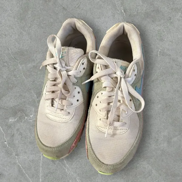 Nike Air Max 90 Women Size 5 Easter Leopard Sail‎ Copa-Honeydew Shoes Sneakers - Image 2