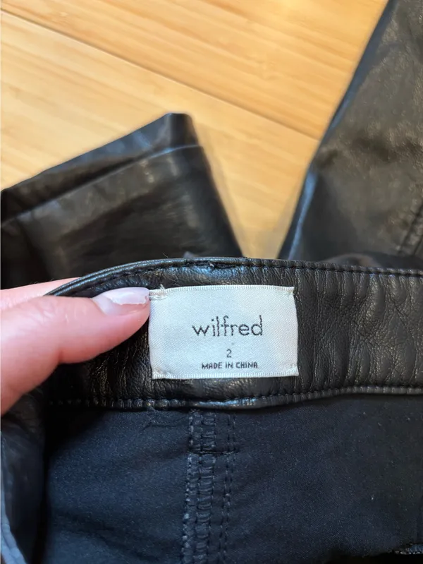 Aritzia Vegan Leather Pants - Image 3