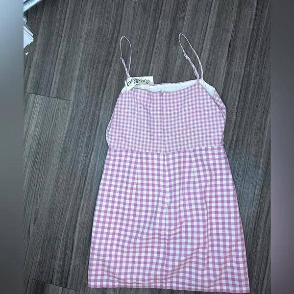 NWT Darling Boutique Pink Gingham Mini Dress - Image 5