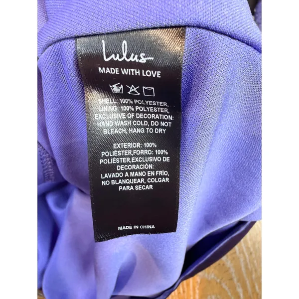 Lulus NWT Illustrious Elegance Periwinkle Satin‎ Long Sleeve Midi Dress Size XL - Image 7