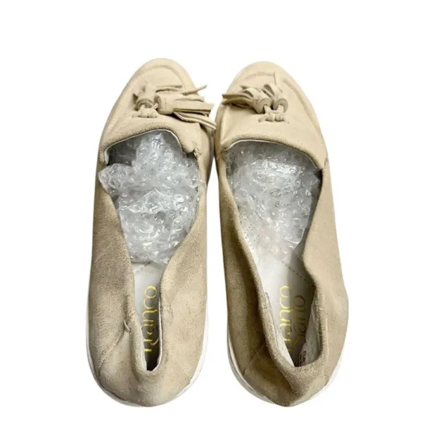 Franco‎ Sarto Loafers Size 9.5 Tan Slip On Leather Suede Shoes - Image 6
