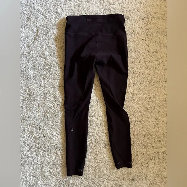 Lululemon In Focus Run Tight Size 10 Plum‎ Shadow PSHW Reflective Details - Image 8
