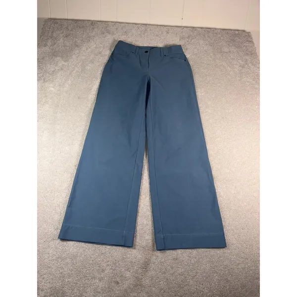Lululemon Women's City Sleek 5-Pocket Wide-Leg Utility Blue Size 27 Full Length - Image 3