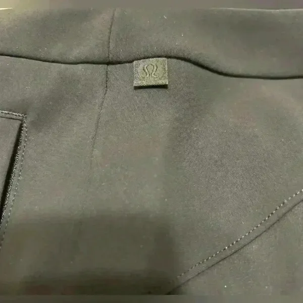 Lululemon $148‎ Black Work Slacks Pants Zipper Button Nylon Xtra Life Business - Image 6