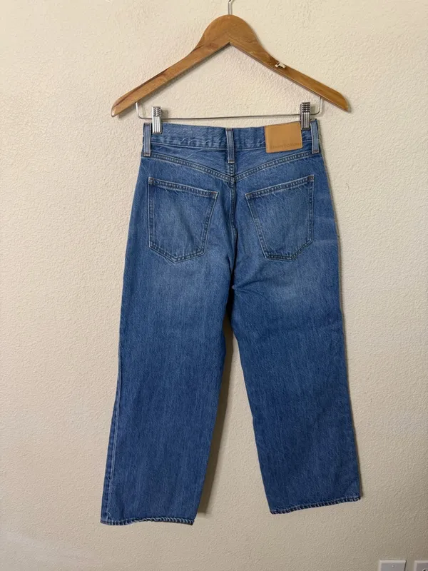 Aritzia Denim Forum The Farrah Hi-Rise‎ Wide Cropped Jean Womens Size 25 - Image 5