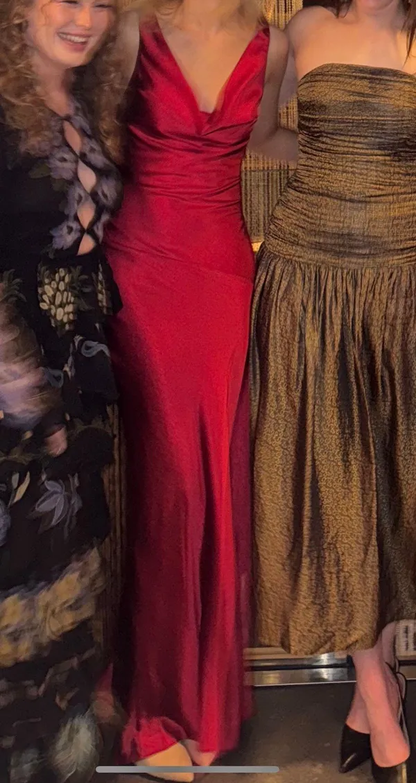 NIA | Fiora Dress In Ruby Red - Image 3