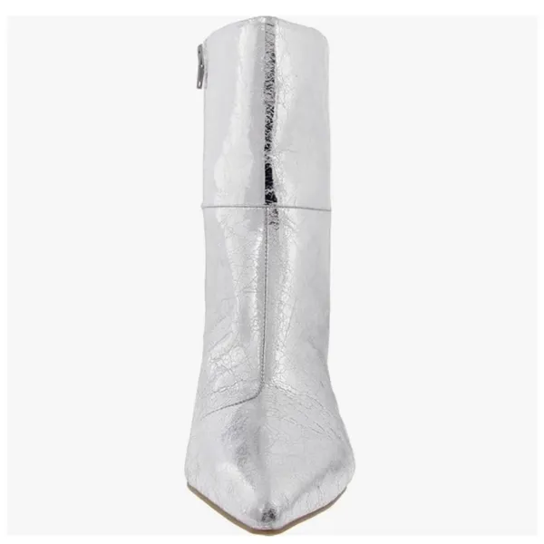 DV by Dolce Vita Gradie Kitten Heel Silver Boots‎ Size 5 B45 - Image 3