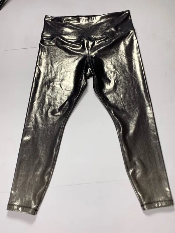 Athleta Elation Shine Leggings LP Black High Rise Metallic Ankle Lustre - Image 6