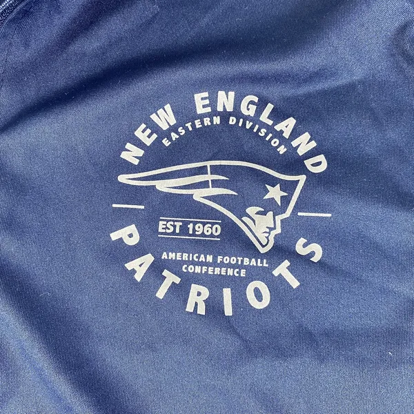 New England Patriots 1/4 Zip Shirt Mens Medium Blue Dri-Fit NFL Team Apparel - Image 5