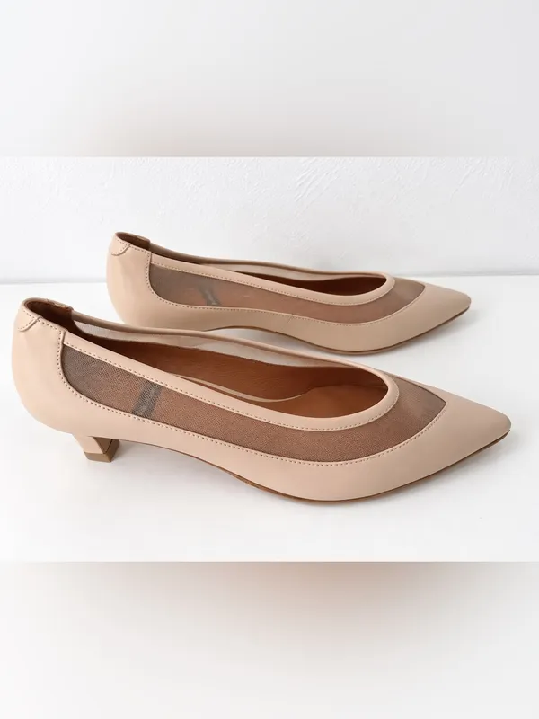 Angel Alarcon Mesh Panel Pumps in Beige Sz 7 - Image 2