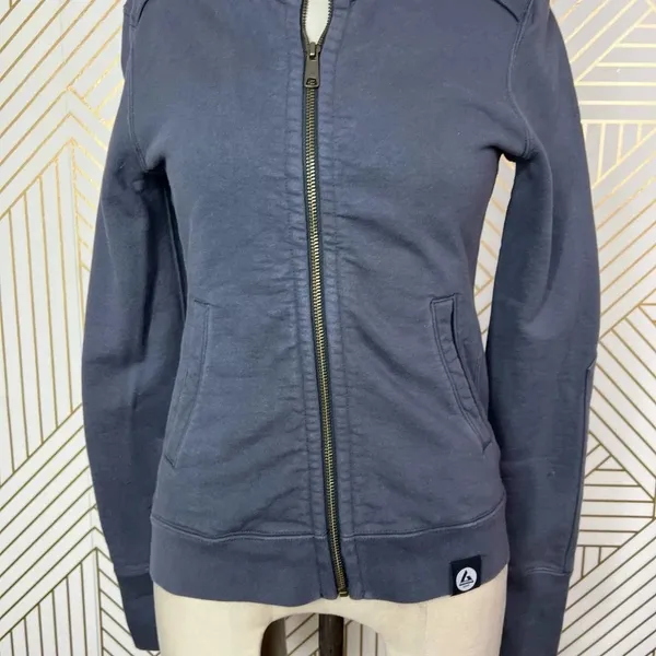 American Giant Heavyweight Full Zip Up Sweatshirt Jacket Jacket‎ Gray Size XS - Image 5