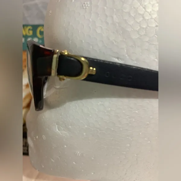 Gucci Dark Tortoise Leather Frames - Image 3