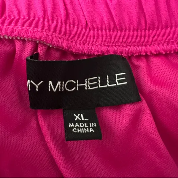 My Michelle Pink Strapless Maxi Dress Chevron Boho Spring Euro Summer Festival - Image 6