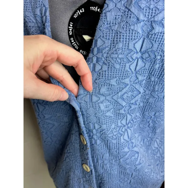 vest jersey textured blue 1980s - Image 13