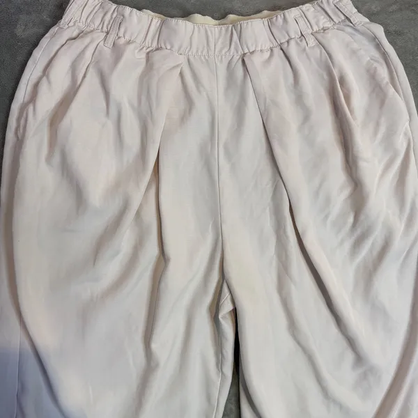 Free People Wide Leg Pleated Pants Womens L Pull On Elastic Waist Flowy Casual - Image 5