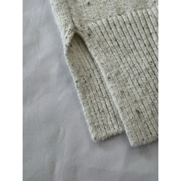 Abercrombie Cream Speckled Nep Knit Turtleneck Sweater Dress Womens Size Large L - Image 8