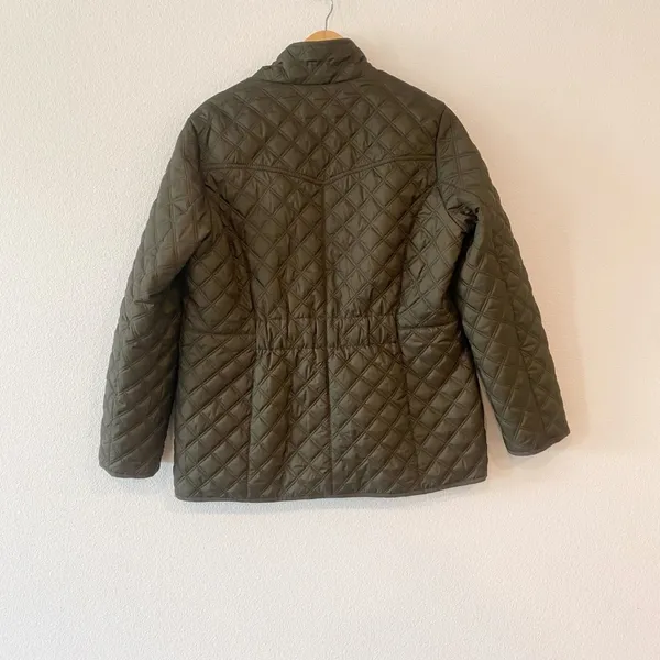 Lucky Brand Women's Quilted Army Green Insulated Winter Jacket - Large - Image 3