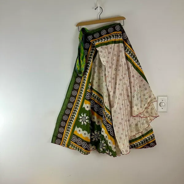 Reversible Maxi Wrap Skirt BINS621 Pink - Image 2