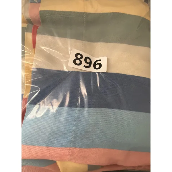 Reformation Rainbow Stripe Tencel Short Sleeve Camp Shirt Multi Color S - Image 8