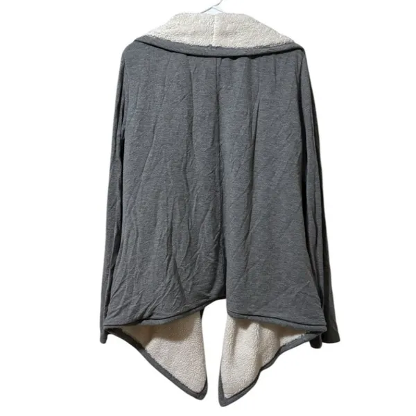 UGG Women Size‎ Medium Fleece Lined Open Front Cardigan Sweater Preppy Winter - Image 2
