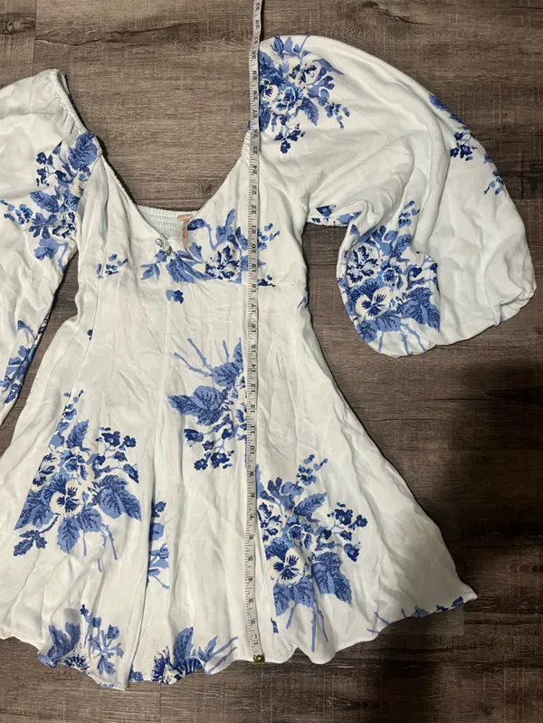 FREE PEOPLE Francesca Mini Dress in Blue - Image 8