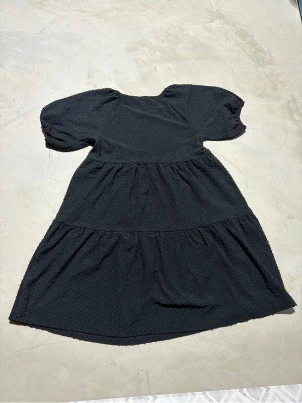 J. Crew Black dot Tiered Puff Sleeve Dress small - Image 7