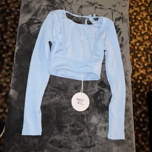 Princess Polly Skylar Long Sleeve Top in Blue Size 4 New with tag - Image 9