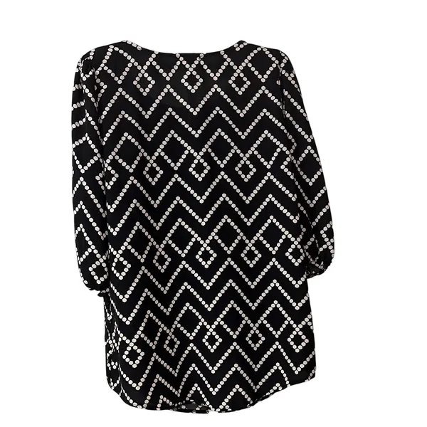 Gameday Couture Ohio State Buckeyes Women XXL Black White Geometric Tunic Blouse - Image 2
