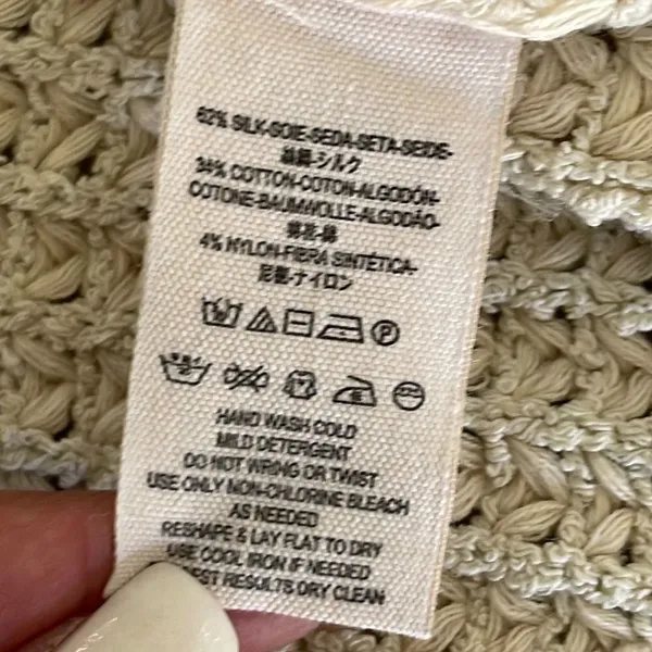 Free People Cream‎ I'II Be Around Knit Fringe Cardigan Size XS - Image 9