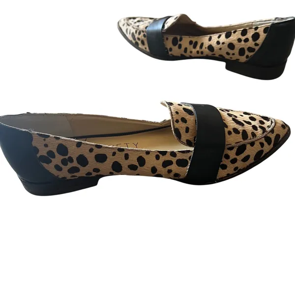 Sole Society Edie Womens Animal Print Calf‎ Hair Pointed Toe Loafers 8.5M - Image 5