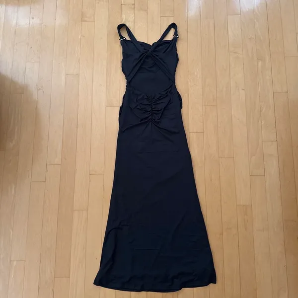 Princess Polly Yakira black halter maxi dress with gold hardware - Image 5