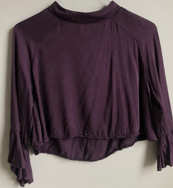 Don't Ask Why Pink Flare Long Sleeve Crop Top - Image 2