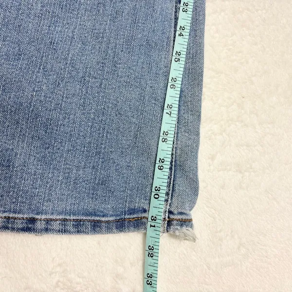 American Eagle Outfitters Y2K Stretch‎ Skinny Flare Light Blue Jeans Size 4 - Image 10