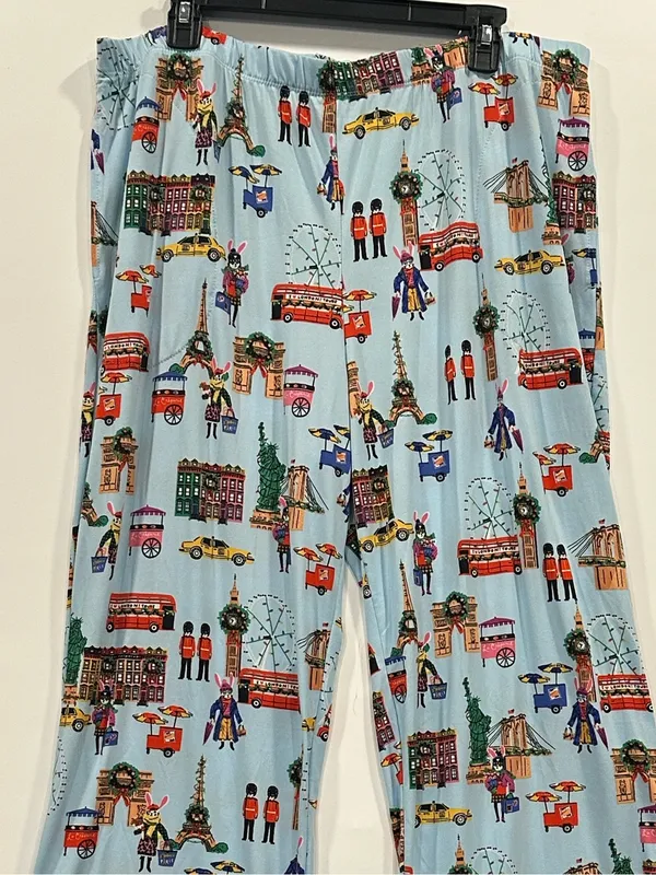 Beauty Sleep Social Eloise Cozy Pajama Set 2pc NEW Holiday Hopping XXL - Image 9
