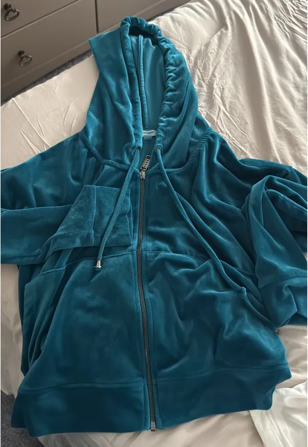 Cable & Gauge Velour Set Teal - Image 2