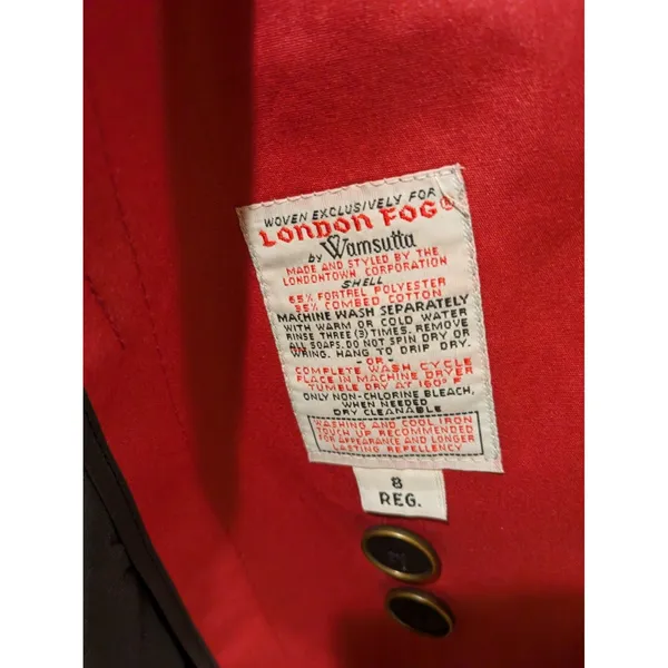 London Fog By Wamsutta Thinsula Lined Red Trench Coat Woman’s 8 Regular - Image 9